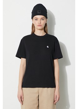 Carhartt WIP t-shirt bawełniany S/S Casey T-Shirt damski kolor czarny I032206.0M4XX ze sklepu PRM w kategorii Bluzki damskie - zdjęcie 165360912