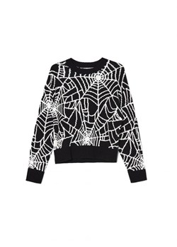 Cropp - Czarny sweter w pajęczyny - czarny ze sklepu Cropp w kategorii Swetry damskie - zdjęcie 165362024