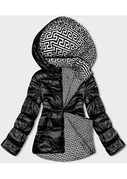 Dwustronna kurtka damska z asymetrycznym dołem czarna (16M9136-392) ze sklepu goodlookin.pl w kategorii Kurtki damskie - zdjęcie 165371101