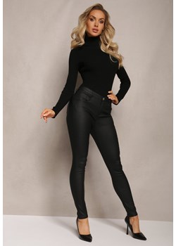 Czarne Spodnie Skinny z Ekoskóry Lirael ze sklepu Renee odzież w kategorii Spodnie damskie - zdjęcie 165378443