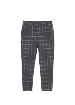 Cropp - Ciemnoszare spodnie chino slim w kratę - szary ze sklepu Cropp w kategorii Spodnie męskie - zdjęcie 165383994