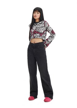 Cropp - Czarne jeansy wide leg - czarny ze sklepu Cropp w kategorii Jeansy damskie - zdjęcie 165384164