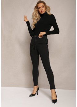 Czarne Jeansy Skinny z Postrzępionymi Nogawkami Caladwena ze sklepu Renee odzież w kategorii Jeansy damskie - zdjęcie 165384391