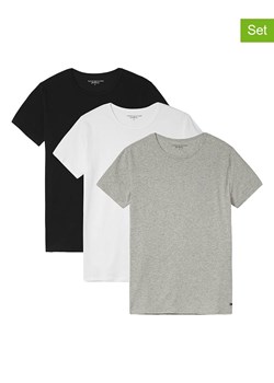 Tommy Hilfiger Koszulki (3 szt.) w kolorze czarnym, białym i jasnoszarym ze sklepu Limango Polska w kategorii T-shirty męskie - zdjęcie 165386424