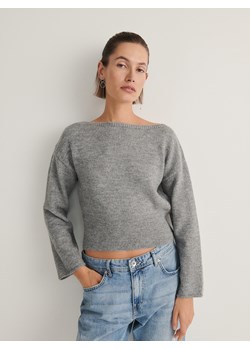 Reserved - Sweter z szerokim ściągaczem - szary ze sklepu Reserved w kategorii Swetry damskie - zdjęcie 165387751