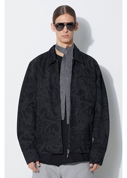 Daily Paper kurtka jeansowa Hoyam męska kolor czarny przejściowa oversize 2323050 ze sklepu PRM w kategorii Kurtki męskie - zdjęcie 165393003