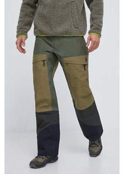 Peak Performance spodnie narciarskie Gravity Gore-Tex kolor zielony ze sklepu ANSWEAR.com w kategorii Spodnie męskie - zdjęcie 165393063