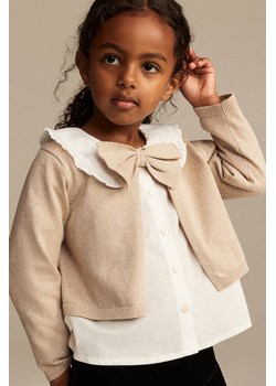 H & M - Brokatowy kardigan - Beżowy ze sklepu H&M w kategorii Bolerka dziewczęce - zdjęcie 165394460
