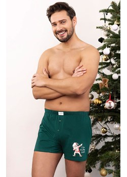 Bokserki męskie świąteczne zielone Kras, Kolor zielony, Rozmiar 2XL, Italian Fashion ze sklepu Primodo w kategorii Majtki męskie - zdjęcie 165399782