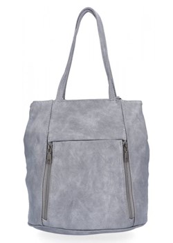 Torebko Plecak firmy Hernan Jasno Szary (kolory) ze sklepu torbs.pl w kategorii Torby Shopper bag - zdjęcie 165406222