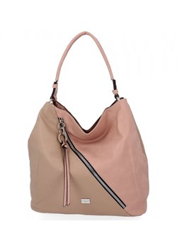 Uniwersalna torebka damska David Jones Różowa ze sklepu torbs.pl w kategorii Torby Shopper bag - zdjęcie 165408813