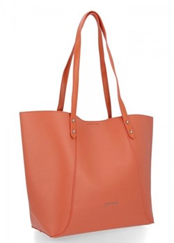 Uniwersalne Torebki Damskie Shopper Bag firmy David Jones Koralowa ze sklepu torbs.pl w kategorii Torby Shopper bag - zdjęcie 165410512