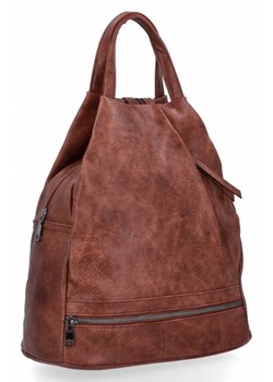 Uniwersalny Plecak Damski firmy Herisson Brązowy (kolory) ze sklepu torbs.pl w kategorii Plecaki - zdjęcie 165410702