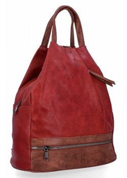 Uniwersalny Plecak Damski firmy Herisson Bordowy (kolory) ze sklepu torbs.pl w kategorii Plecaki - zdjęcie 165411302