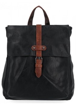 Plecak Damski VIntage firmy Herisson Czarny ze sklepu torbs.pl w kategorii Plecaki - zdjęcie 165411334