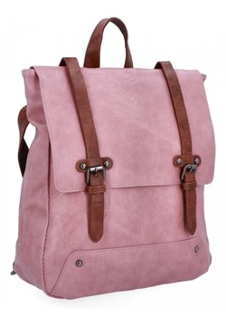 Plecak Damski w Stylu Vintage firmy Herisson Pudrowy Róż (kolory) ze sklepu torbs.pl w kategorii Plecaki - zdjęcie 165411732