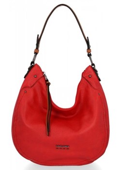 Uniwersalna torebka damska David Jones Czerwona ze sklepu torbs.pl w kategorii Torby Shopper bag - zdjęcie 165413903