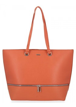 Klasyczna torebka damska David Jones Koralowa ze sklepu torbs.pl w kategorii Torby Shopper bag - zdjęcie 165414713
