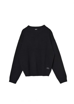 Cropp - Gładki czarny sweter - czarny ze sklepu Cropp w kategorii Swetry męskie - zdjęcie 165417024