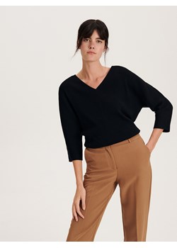 Reserved - Sweter z wiskozą - czarny ze sklepu Reserved w kategorii Swetry damskie - zdjęcie 165419222