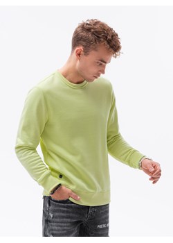 Bluza męska bez kaptura BASIC - limonkowa V15 B978 ze sklepu ombre w kategorii Bluzy męskie - zdjęcie 165422641