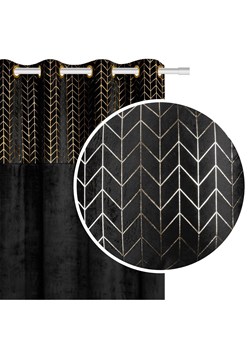 Zasłona Velvetowa Nord 140x250 498A - czarny ze sklepu Edoti w kategorii Zasłony - zdjęcie 165422981