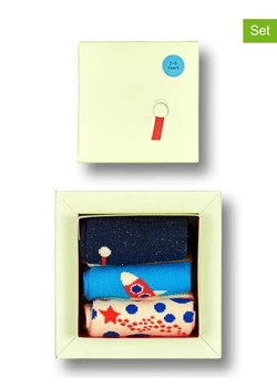 Happy Socks 3-częściowy zestaw prezentowy ze wzorem ze sklepu Limango Polska w kategorii Skarpetki dziecięce - zdjęcie 165424732