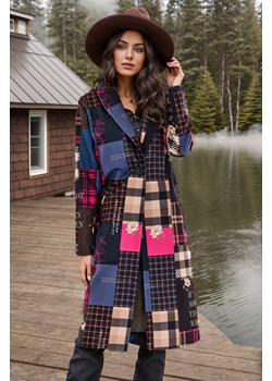 Płaszcz patchworkowy Moments in Time XS ze sklepu NAOKO w kategorii Płaszcze damskie - zdjęcie 165425290