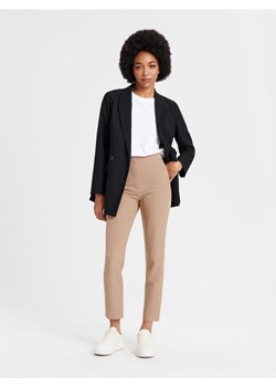 Sinsay - Spodnie eleganckie - kremowy ze sklepu Sinsay w kategorii Spodnie damskie - zdjęcie 165427230