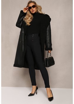 Czarne Spodnie Skinny z Ozdobnymi Napami Eclaria ze sklepu Renee odzież w kategorii Spodnie damskie - zdjęcie 165427780
