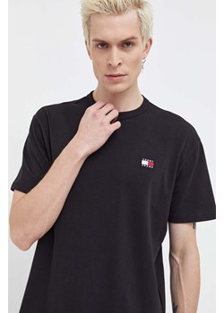 Tommy Jeans t-shirt bawełniany kolor czarny z aplikacją DM0DM17995 ze sklepu ANSWEAR.com w kategorii T-shirty męskie - zdjęcie 165431764