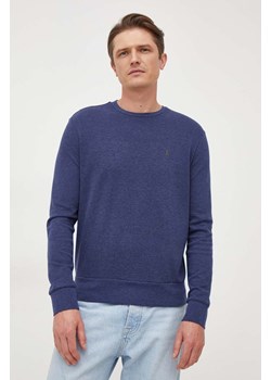 Polo Ralph Lauren bluza męska kolor granatowy gładka ze sklepu ANSWEAR.com w kategorii Bluzy męskie - zdjęcie 165435790