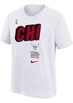 T-shirt dla dużych dzieci (chłopców) Nike NBA Chicago Bulls - Biel ze sklepu Nike poland w kategorii T-shirty chłopięce - zdjęcie 165437341