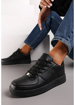 Czarne Sznurowane Sneakersy do Kostki Akema ze sklepu renee.pl w kategorii Buty sportowe damskie - zdjęcie 165477041