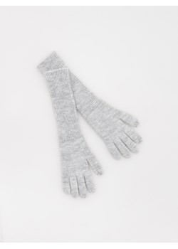 Reserved - Rękawiczki z prążkowanym ściągaczem - jasnoszary ze sklepu Reserved w kategorii Rękawiczki damskie - zdjęcie 165503471