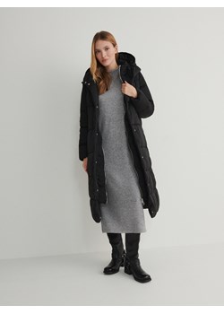 Reserved - Pikowany płaszcz - czarny ze sklepu Reserved w kategorii Płaszcze damskie - zdjęcie 165503712