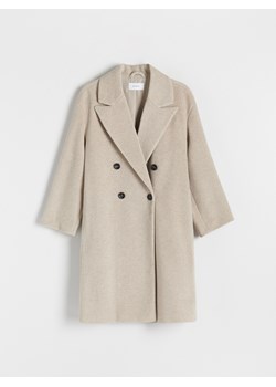 Reserved - Dwurzędowy płaszcz - beżowy ze sklepu Reserved w kategorii Płaszcze damskie - zdjęcie 165503744