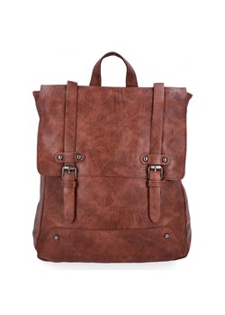 Plecak Damski XL Vintage firmy Herisson 1652L2049 Brązowy ze sklepu PaniTorbalska w kategorii Plecaki - zdjęcie 165509252