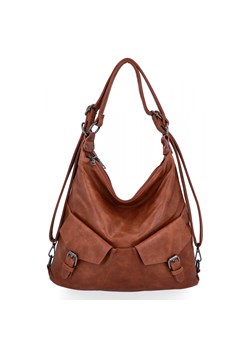 Torebka Damska z Funkcją Plecaka firmy Herisson 1502A510 Ruda ze sklepu PaniTorbalska w kategorii Torby Shopper bag - zdjęcie 165509423