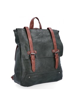 Plecak Damski XL Vintage firmy Herisson 1652L2049 Zielony ze sklepu PaniTorbalska w kategorii Plecaki - zdjęcie 165510790