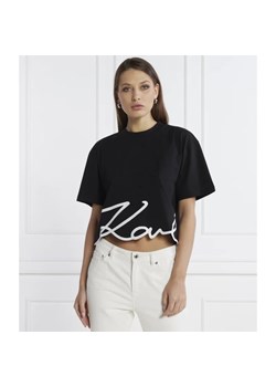 Karl Lagerfeld T-shirt karl logo hem | Cropped Fit ze sklepu Gomez Fashion Store w kategorii Bluzki damskie - zdjęcie 165520933