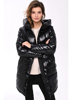Długa kurtka damska czarna J-Blanc, Kolor czarny, Rozmiar XS, Volcano ze sklepu Primodo w kategorii Płaszcze damskie - zdjęcie 165532654