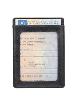 Cienkie skórzane etui na karty zbliżeniowe RFID (Czarny mat) ze sklepu Koruma ID Protection w kategorii Etui - zdjęcie 165550050