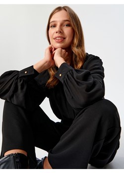 Sinsay - Koszula z bufiastymi rękawami - czarny ze sklepu Sinsay w kategorii Koszule damskie - zdjęcie 165564503