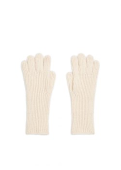 Cropp - Kremowe dzianinowe rękawiczki - kremowy ze sklepu Cropp w kategorii Rękawiczki damskie - zdjęcie 165574570