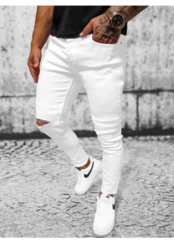 Spodnie jeansowe męskie białe OZONEE E/5391/01 ze sklepu ozonee.pl w kategorii Jeansy męskie - zdjęcie 165575931