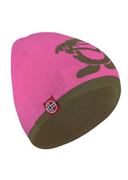 Trollkids Dwustronna czapka beanie &quot;Troll&quot; w kolorze oliwkowo-różowym ze sklepu Limango Polska w kategorii Czapki dziecięce - zdjęcie 165576673