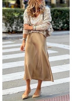 Spódnica DORNEKA GOLD ze sklepu Ivet Shop w kategorii Spódnice - zdjęcie 165578062