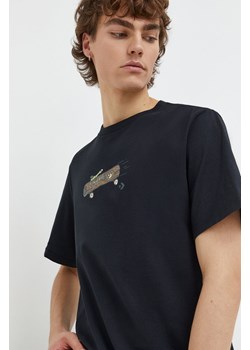 Converse t-shirt bawełniany męski kolor czarny z nadrukiem ze sklepu ANSWEAR.com w kategorii T-shirty męskie - zdjęcie 165580544
