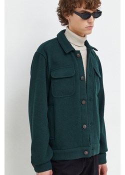 Les Deux kurtka koszulowa kolor zielony przejściowa ze sklepu ANSWEAR.com w kategorii Kurtki męskie - zdjęcie 165580643